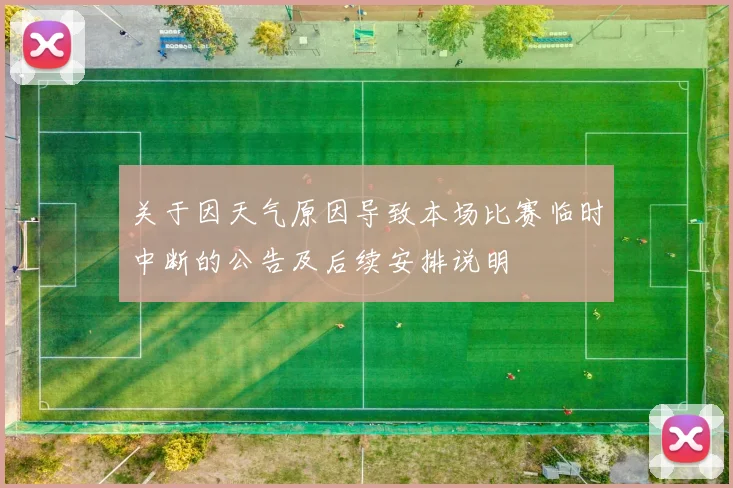 关于因天气原因导致本场比赛临时中断的公告及后续安排说明